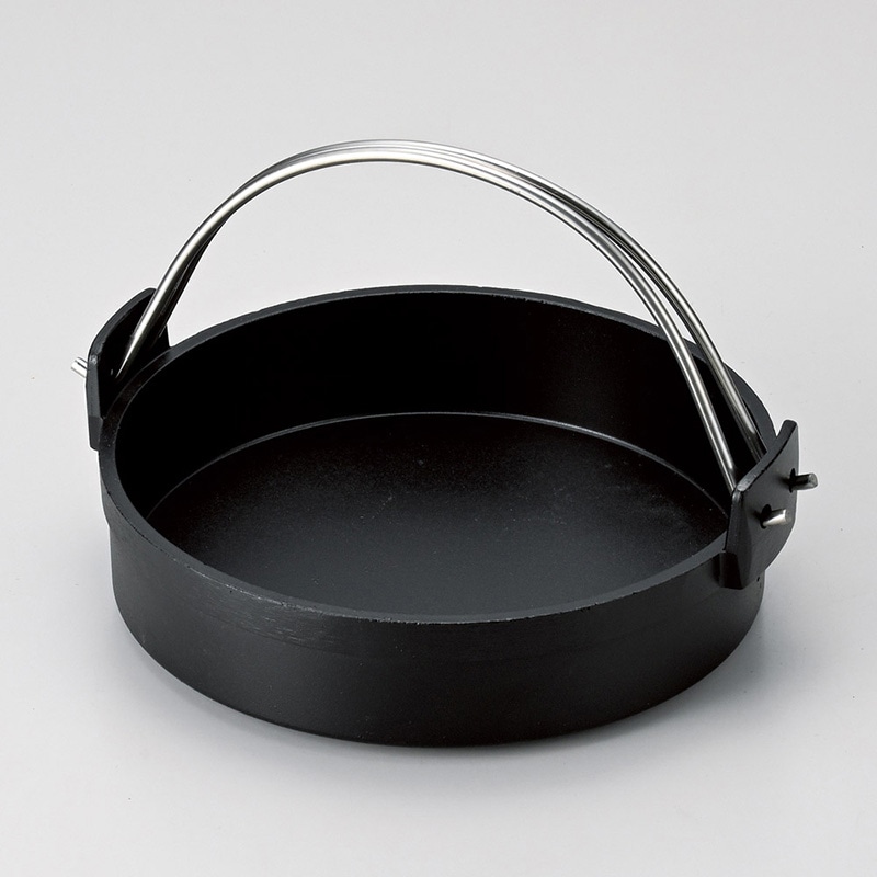 山万 53510-810 アルミすきやき鍋つる付 1人前 1個（ご注文単位1個）【直送品】