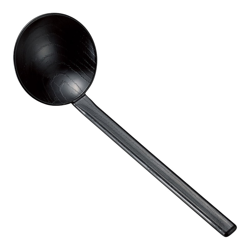 山万 53545-810 PBT木目しゃもじ黒OM 1個(ご注文単位1個)【直送品】