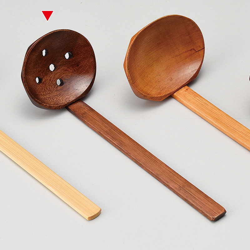 山万 53619-640 木製穴あきおたま(A) 1個（ご注文単位1個）【直送品】