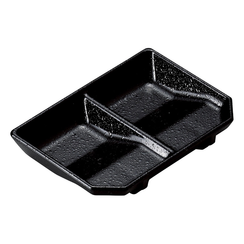 山万 53748-810 [TA]二種タレ皿 黒タタキ 1個（ご注文単位1個）【直送品】