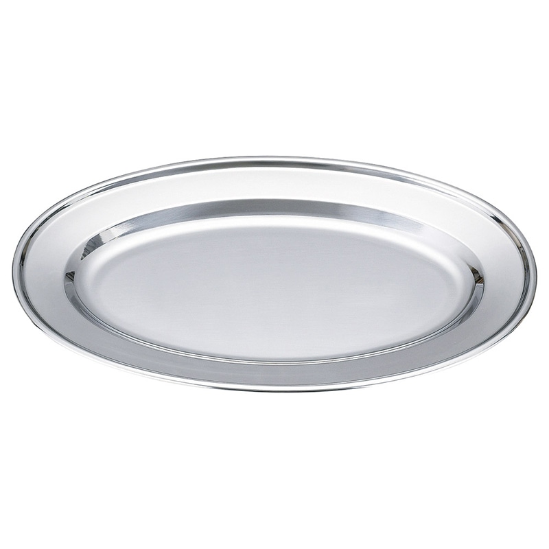 山万 53806-810 40cmステンレス 小判皿 1個(ご注文単位1個)【直送品】