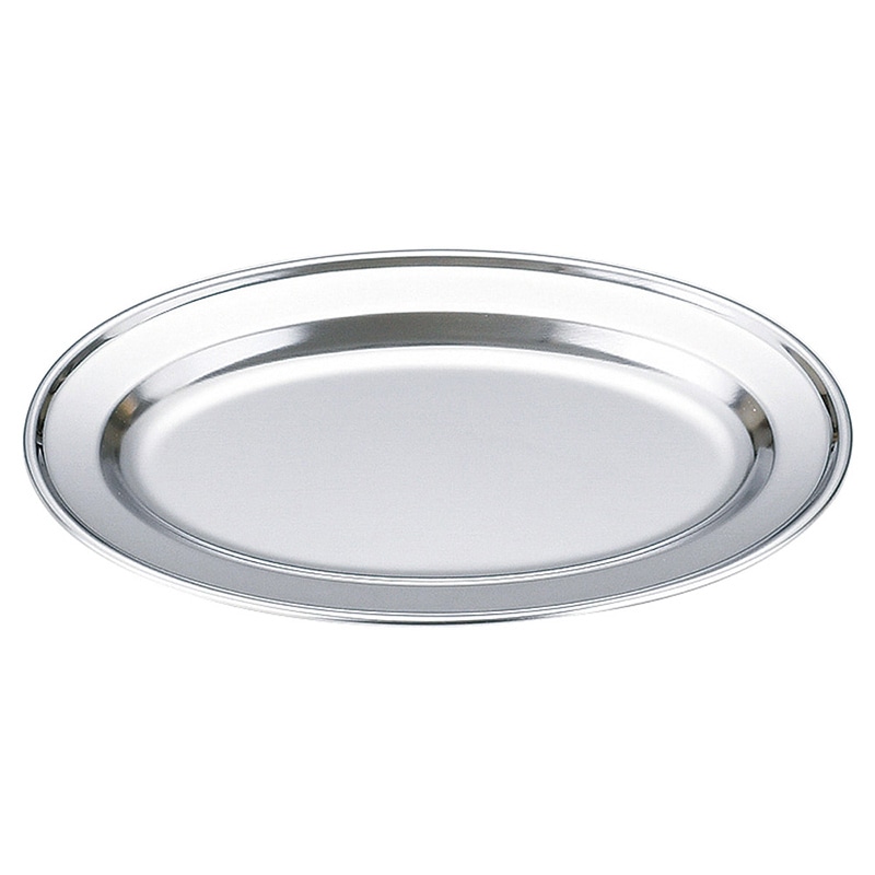 山万 53810-810 22cmステンレス 小判皿 1個(ご注文単位1個)【直送品】