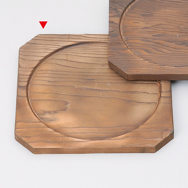 山万 53649-640 24cm角焼杉板(段付) 1個（ご注文単位1個）【直送品】