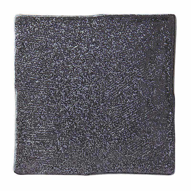 山万 58102-470 信玄いぶし黒正角皿(小) 1個（ご注文単位1個）【直送品】