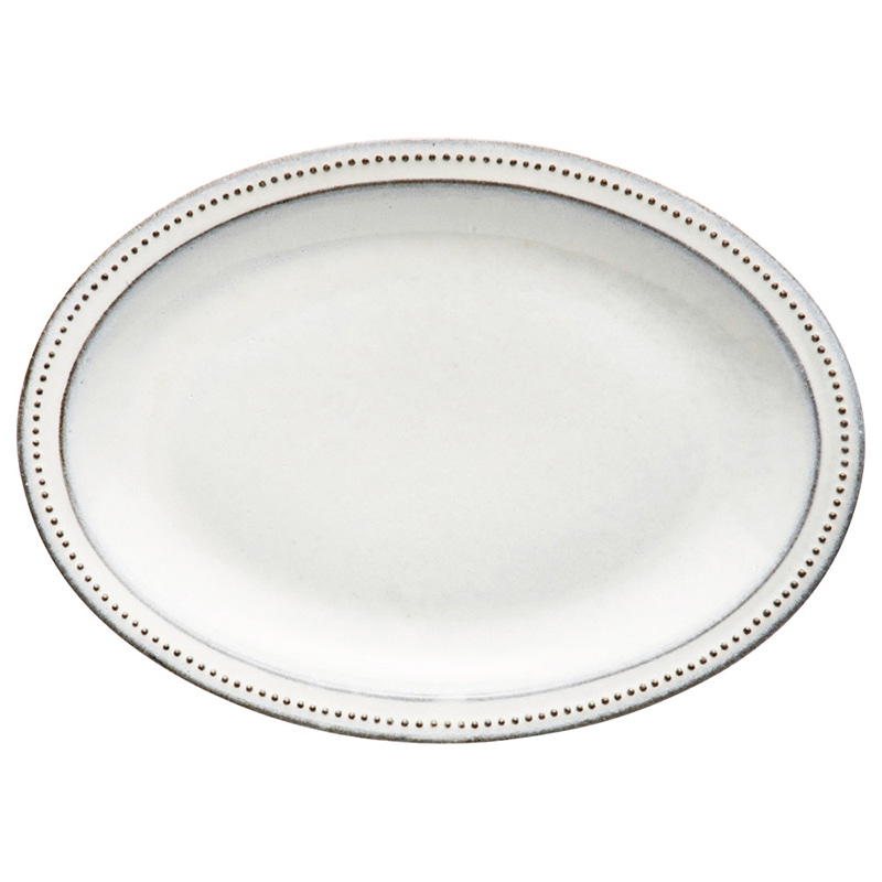 山万 54918-230 黒陶粉引23cm楕円皿 1個（ご注文単位1個）【直送品】