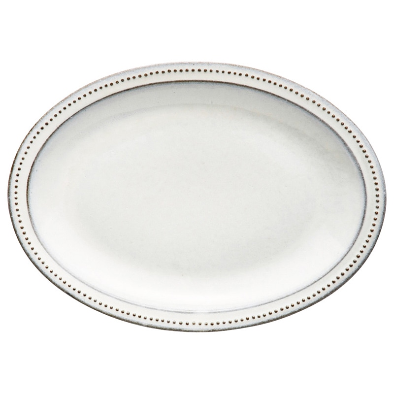 山万 54919-230 黒陶粉引26cm楕円皿 1個（ご注文単位1個）【直送品】