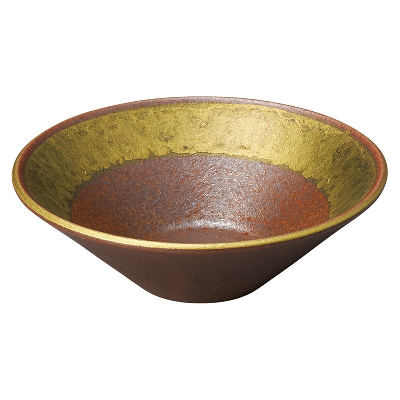 山万 56409-450 備前黒金溶彩4.5寸深鉢 1個（ご注文単位1個）【直送品】