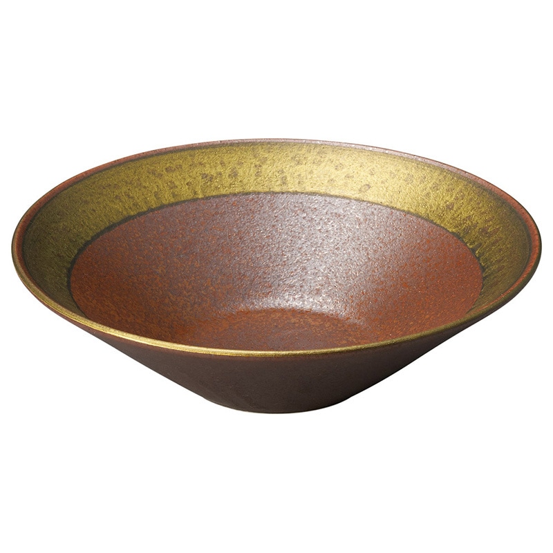 山万 56411-450 備前黒金溶彩7寸深鉢 1個（ご注文単位1個）【直送品】