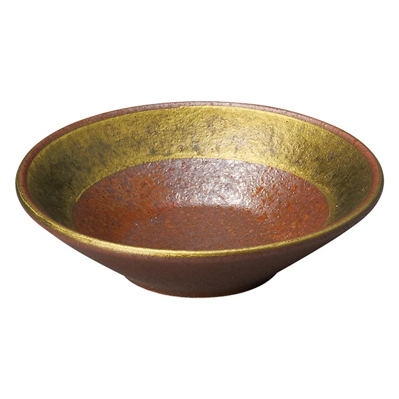 山万 56413-450 備前黒金溶彩3.8寸深皿 1個（ご注文単位1個）【直送品】