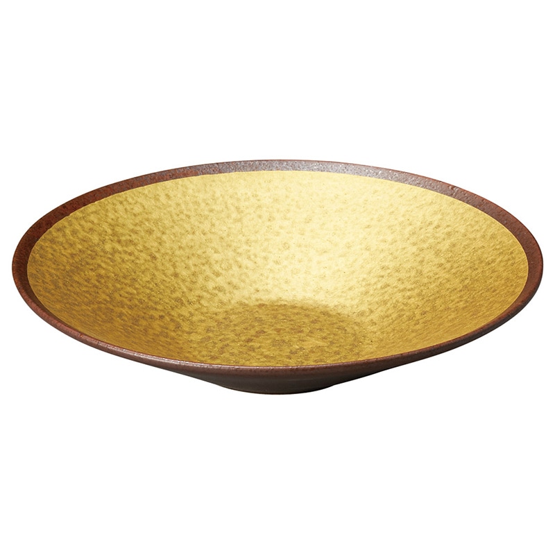 山万 56504-450 備前金溶彩7寸浅鉢 1個（ご注文単位1個）【直送品】