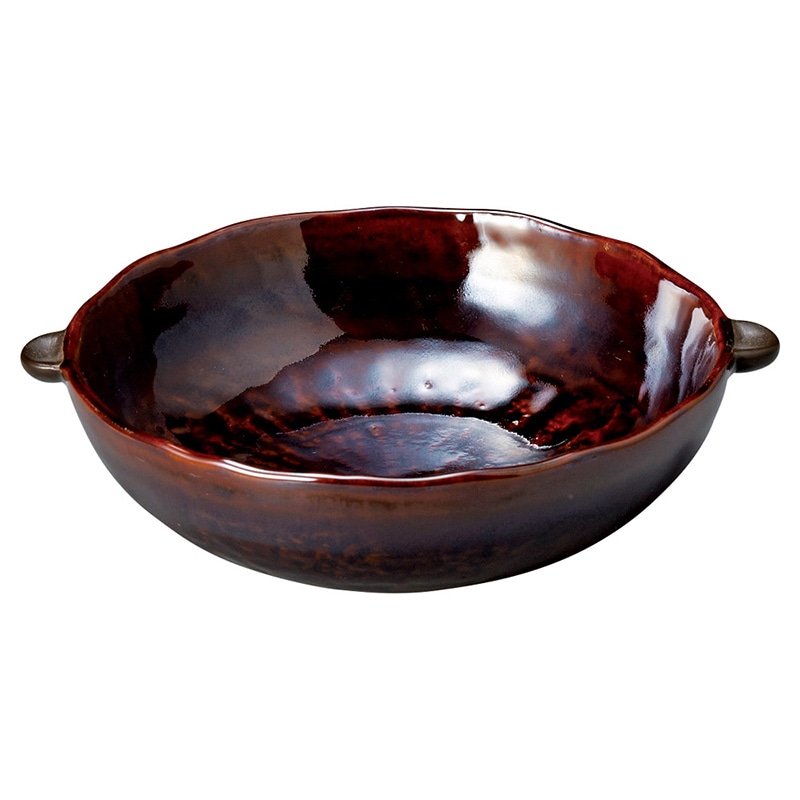 山万 55707-570 飴釉耳付ボール 1個（ご注文単位1個）【直送品】