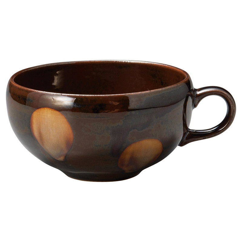 山万 65024-510 ドリップ 飴釉スープカップ 1個（ご注文単位1個）【直送品】