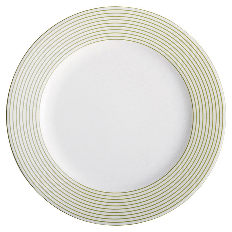 山万 57611-440 ボーダーグリーン10吋プレート 1個（ご注文単位1個）【直送品】