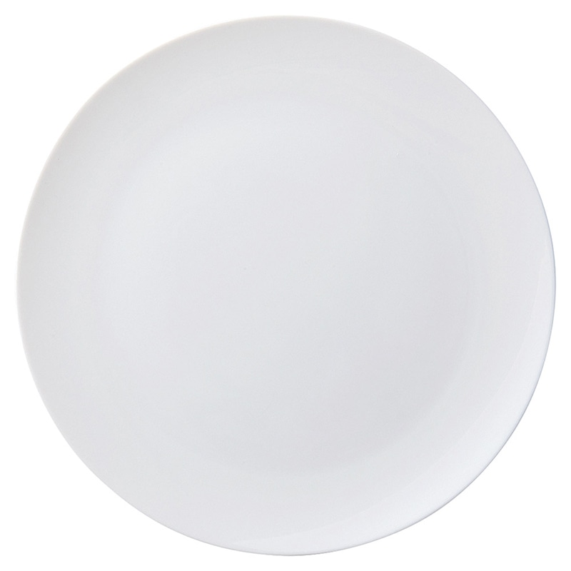 山万 57707-480 白磁29cmフラットプレート 1個（ご注文単位1個）【直送品】