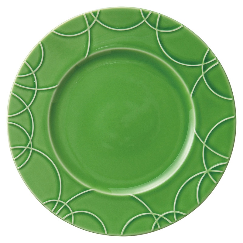 山万 57710-480 ループグリーン28cmディナー 1個(ご注文単位1個)【直送品】