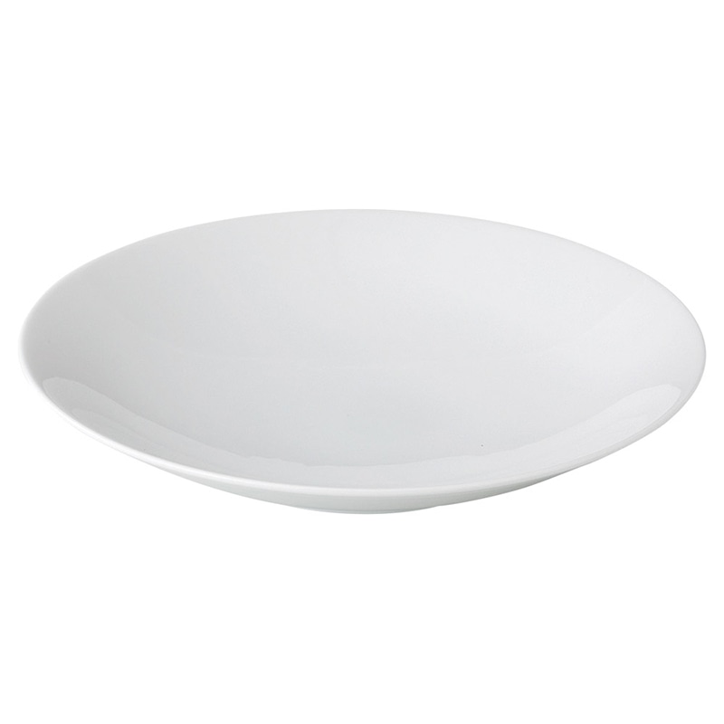 山万 57904-480 白磁27cmラウンドクープ 1個（ご注文単位1個）【直送品】