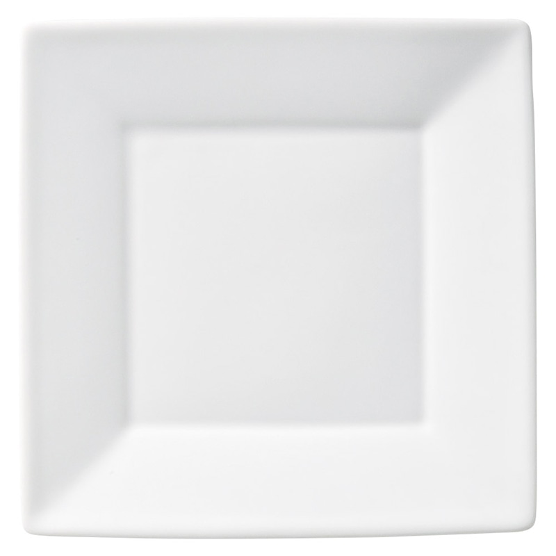 山万 58128-400 スクエアー白磁20cm皿 1個(ご注文単位1個)【直送品】