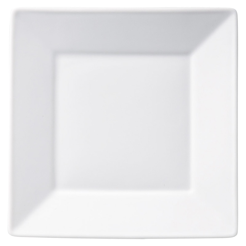山万 58129-400 スクエアー白磁23cm皿 1個(ご注文単位1個)【直送品】