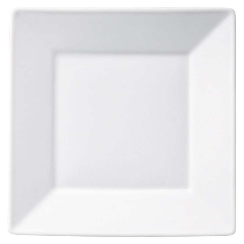 山万 58130-400 スクエアー白磁26cm皿 1個(ご注文単位1個)【直送品】
