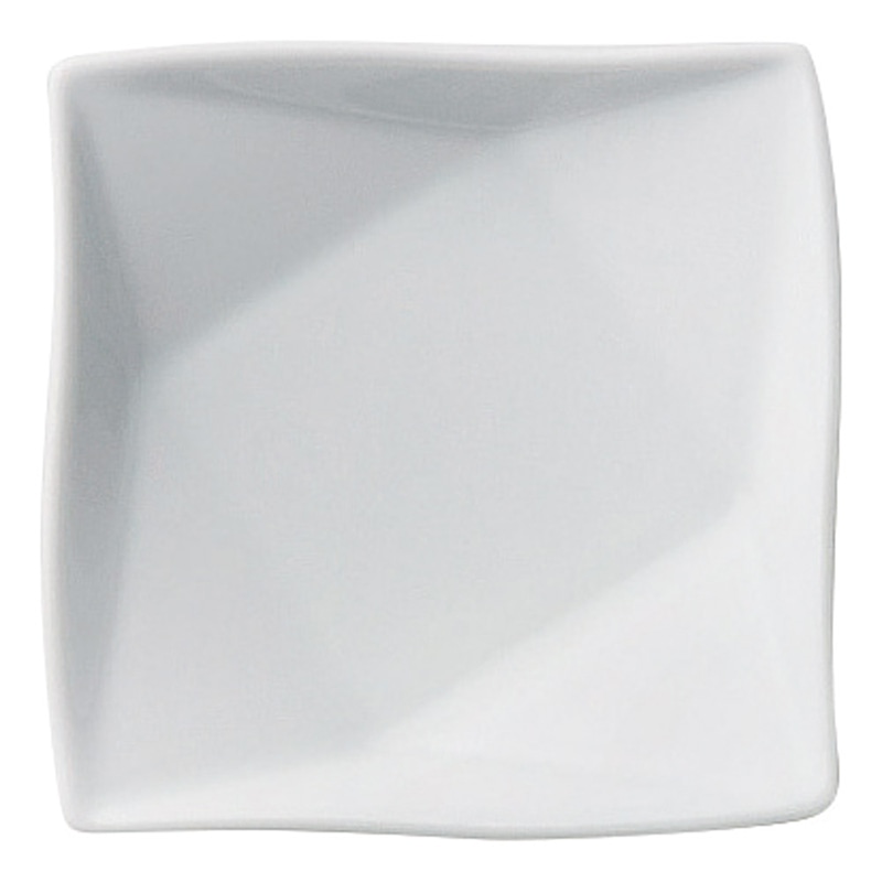 山万 58306-400 白磁10cm折紙プレート 1個(ご注文単位1個)【直送品】