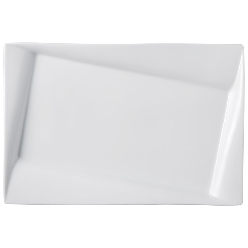 山万 58318-400 フレア(白磁)33cmプラター 1個（ご注文単位1個）【直送品】