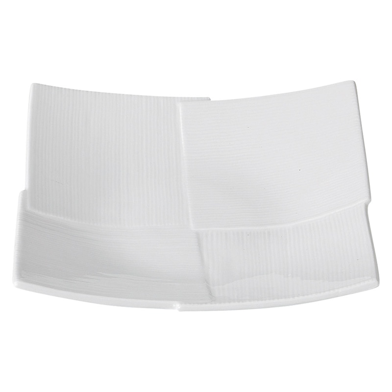 山万 58601-170 白四角6寸角皿 1個（ご注文単位1個）【直送品】