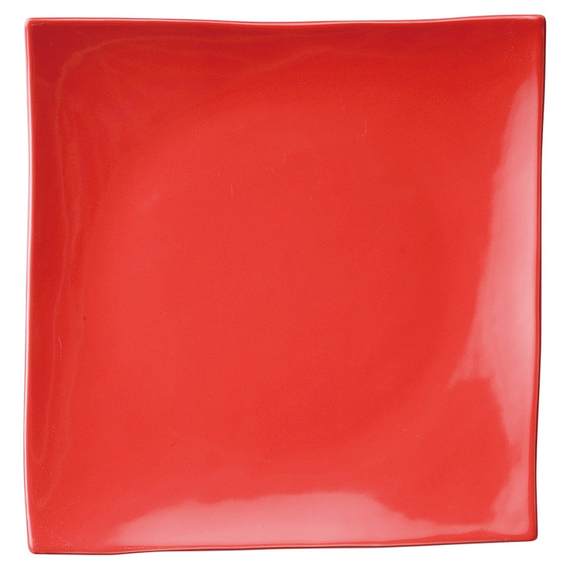 山万 58712-250 四角皿(大)赤 1個（ご注文単位1個）【直送品】