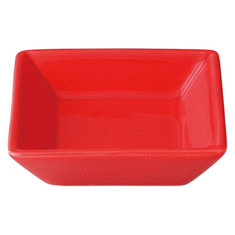 山万 59505-470 アペクス赤 角型小皿 1個（ご注文単位1個）【直送品】