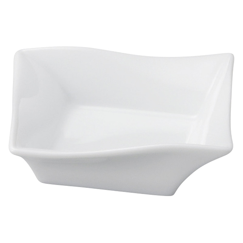 山万 59415-400 フレア(白磁)8cm角ボール 1個（ご注文単位1個）【直送品】