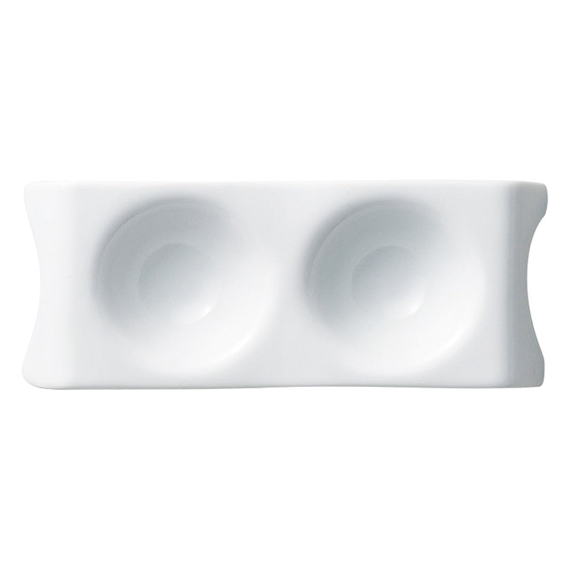 山万 59804-130 白磁ディンプルプレート2品 7 1個(ご注文単位1個)【直送品】