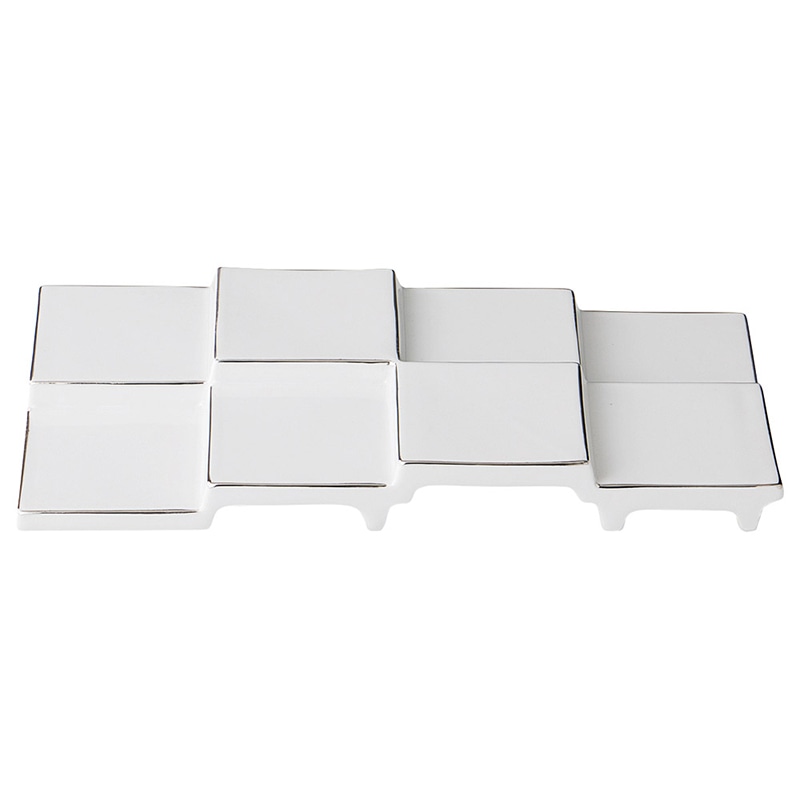 山万 58207-140 渕プラチナ8品皿 1個（ご注文単位1個）【直送品】