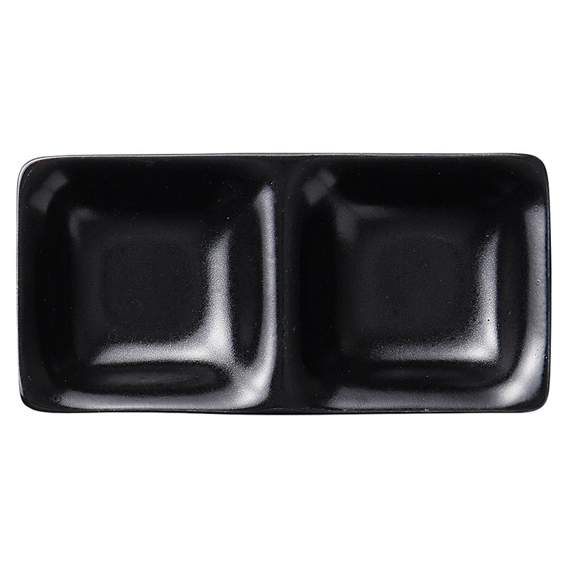 山万 60007-310 いぶし天目コワケ二品皿 1個（ご注文単位1個）【直送品】