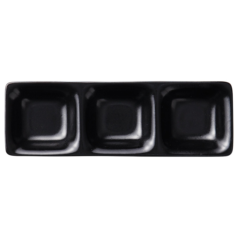 山万 60008-310 いぶし天目コワケ三品皿 1個（ご注文単位1個）【直送品】