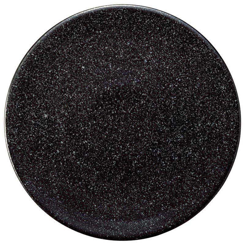 山万 61301-180 ブラックディッシュ 25cm丸 1個（ご注文単位1個）【直送品】