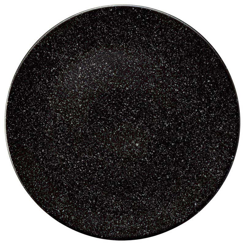 山万 61302-180 ブラックディッシュ 22cm丸 1個（ご注文単位1個）【直送品】