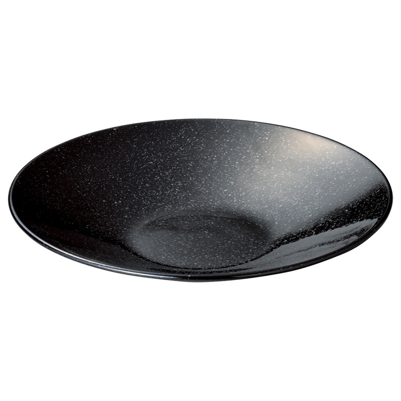 山万 61312-180 ブラックディッシュ 25cm深 1個(ご注文単位1個)【直送品】