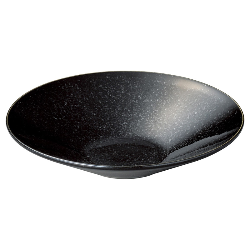 山万 61313-180 ブラックディッシュ 21cm深 1個(ご注文単位1個)【直送品】