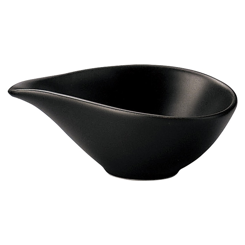 山万 63809-470 ブランシェ 黒片口鉢SSS 1個（ご注文単位1個）【直送品】
