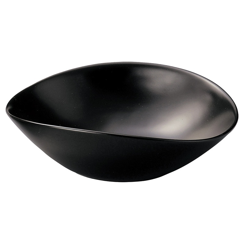 山万 63818-470 ブランシェ 黒楕円鉢L 1個（ご注文単位1個）【直送品】