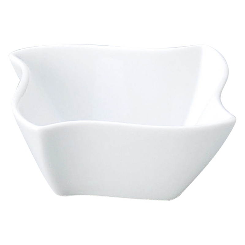 山万 63917-470 ブランシェ(3) 白 波型小鉢 1個（ご注文単位1個）【直送品】