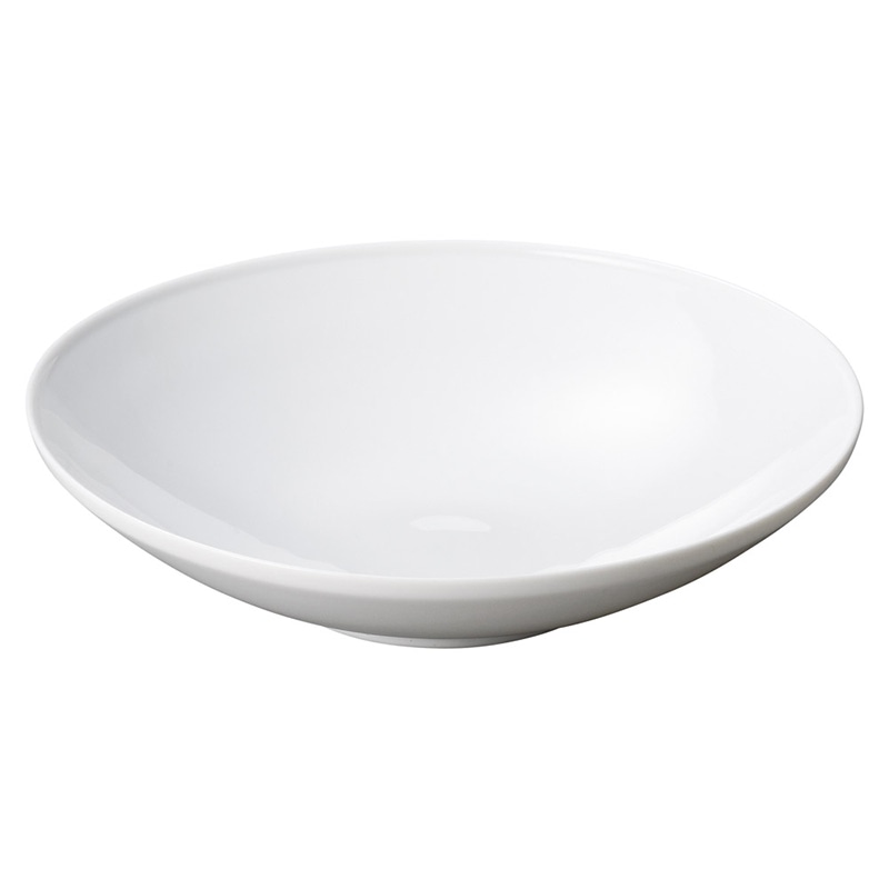 山万 64110-400 フィノ 白磁 23.5cm浅ボ 1個（ご注文単位1個）【直送品】