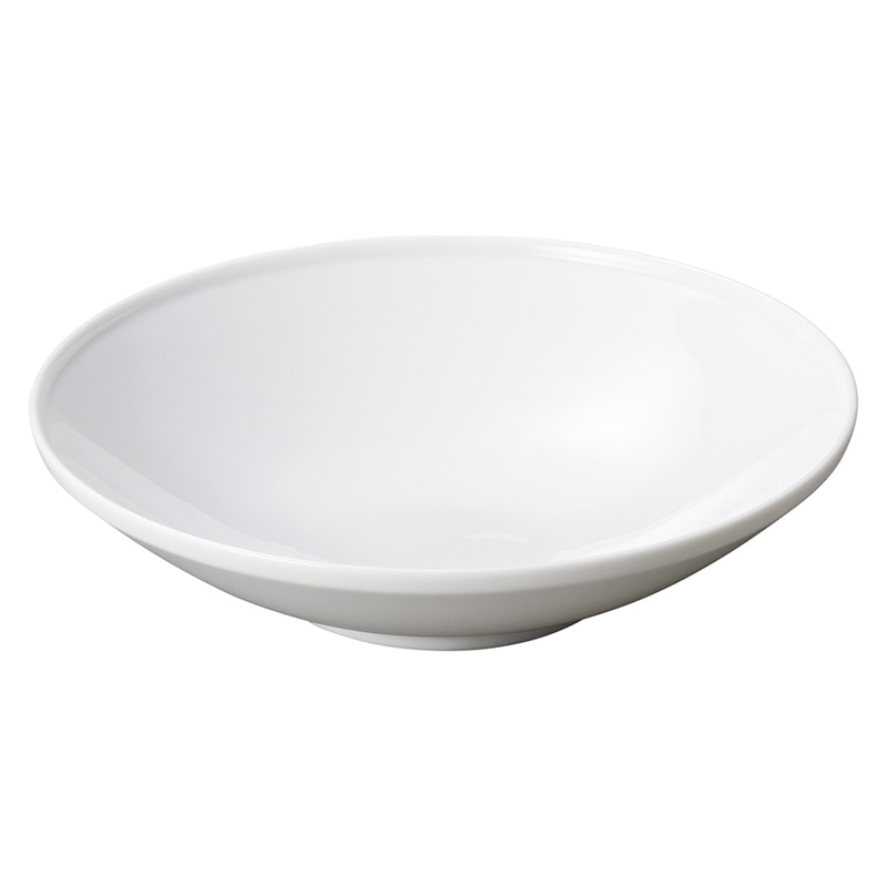 山万 64111-400 フィノ(白磁) 20cm浅ボー 1個（ご注文単位1個）【直送品】