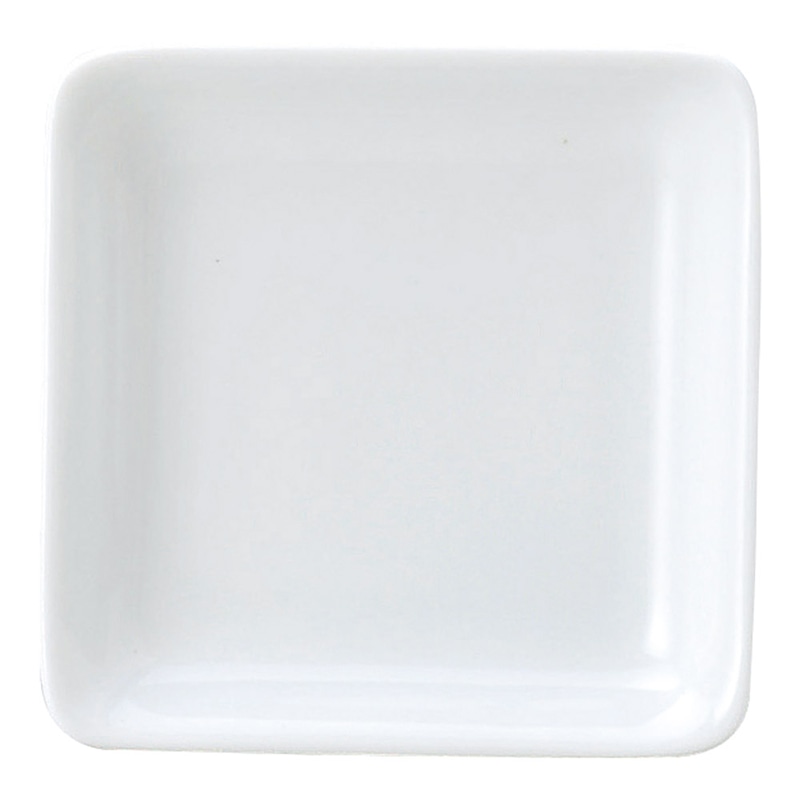 山万 64061-570 ノンスタイル 白正角取皿 1個（ご注文単位1個）【直送品】