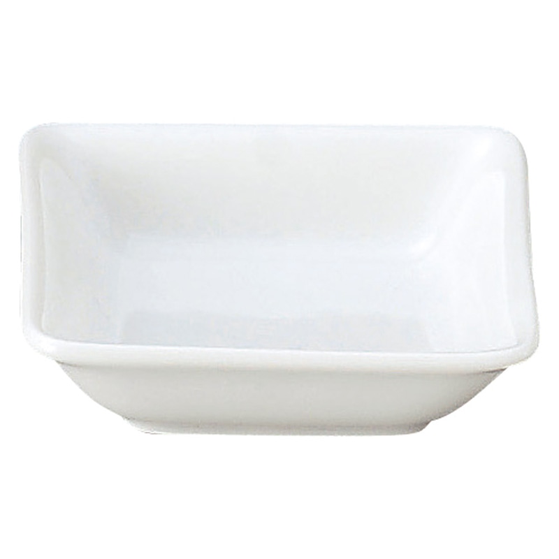 山万 64064-570 ノンスタイル 白正角小付 1個（ご注文単位1個）【直送品】