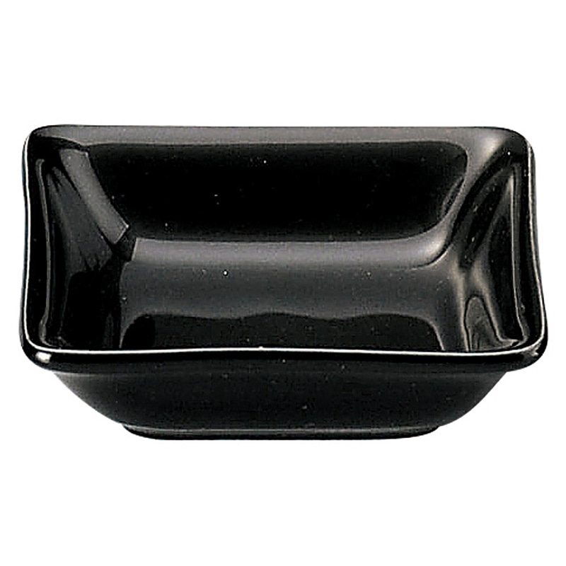 山万 64067-570 ノンスタイル 黒正角小付 1個（ご注文単位1個）【直送品】