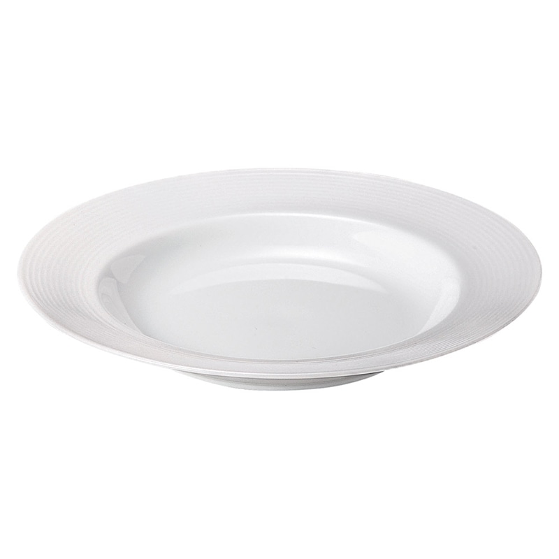 山万 64040-400 アローネ 白磁 26cmリムス 1個（ご注文単位1個）【直送品】