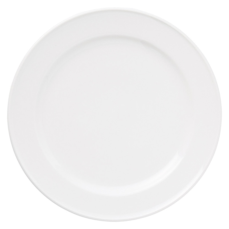 山万 62154-400 白磁強化モダンクリフ 8吋デザ 1個（ご注文単位1個）【直送品】