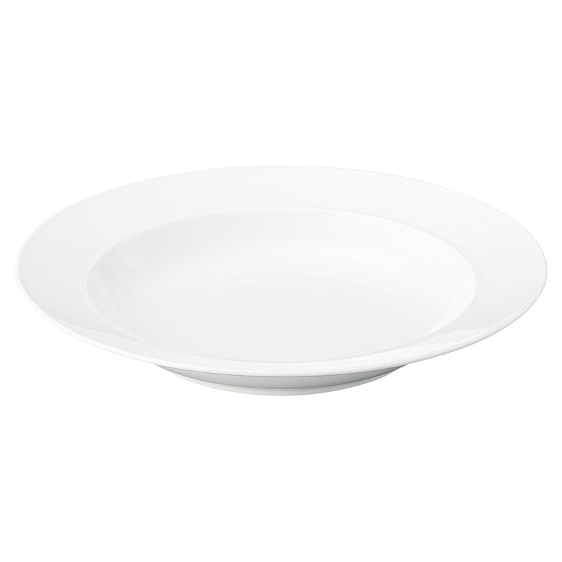 山万 62156-400 白磁強化モダンクリフ 9吋スー 1個（ご注文単位1個）【直送品】