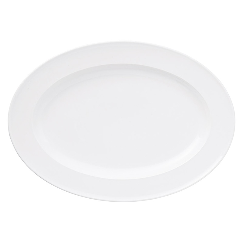 山万 62161-400 白磁強化モダンクリフ 14吋プ 1個（ご注文単位1個）【直送品】