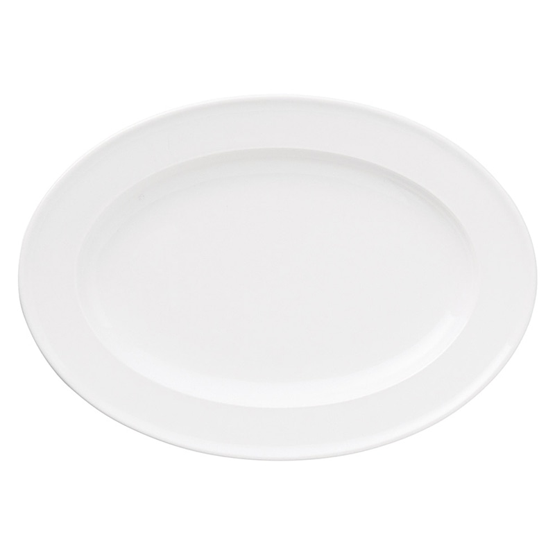 山万 62164-400 白磁強化モダンクリフ 9吋プラ 1個（ご注文単位1個）【直送品】